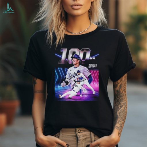 Congrats To Shohei Ohtani From Los Angeles Dodgers Notches His 100th Careers Stolen Base 2024 Classic T Shirt