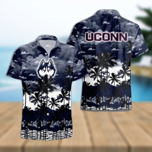 Connecticut Huskies Palms Tree Hawaiian Shirt