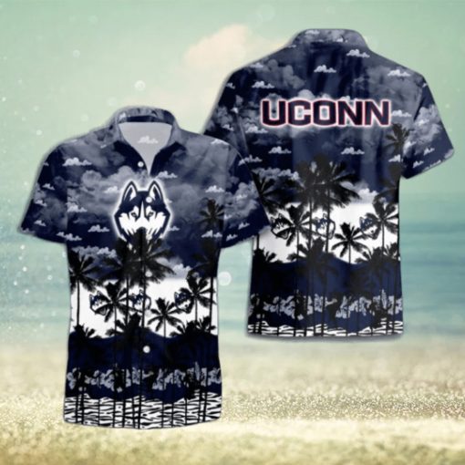 Connecticut Huskies Palms Tree Hawaiian Shirt