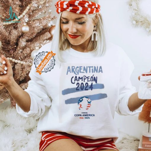 Copa America 2024 Argentina Campeon Shirt Copa America 2024 Argentina Champions Shirt Argentina Copa America 2024 Shirt