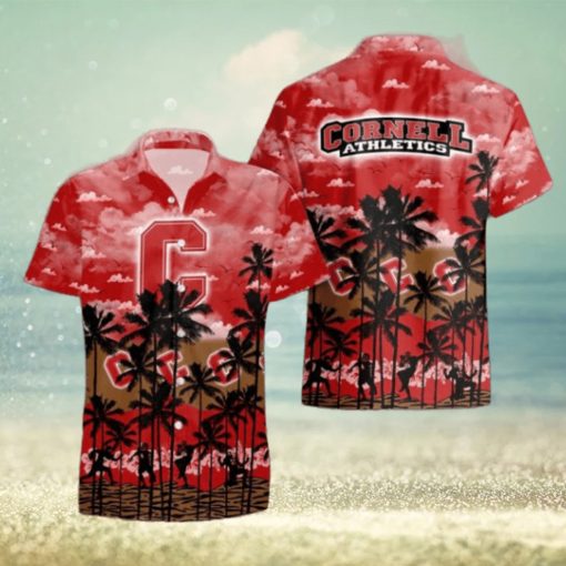 Cornell Big Red Palms Tree Hawaiian Shirt