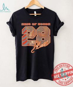 Correy Dillon 28 Cincinnati Bengals football ring of honor signature shirt