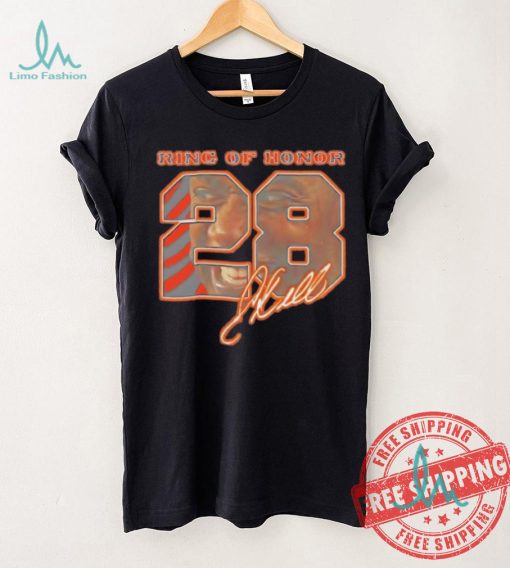 Correy Dillon 28 Cincinnati Bengals football ring of honor signature shirt