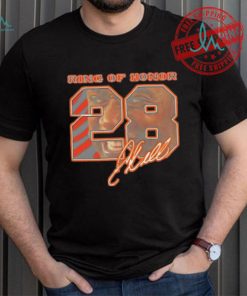 Correy Dillon 28 Cincinnati Bengals football ring of honor signature shirt