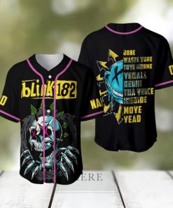 Custom Name And Number Blink 182 Band Baseball Jersey Shirt