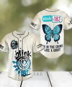 Custom Name And Number Blink 182 Butterfly Baseball Jersey Shirt