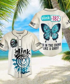 Custom Name And Number Blink 182 Butterfly Baseball Jersey Shirt