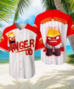 Custom Name And Number Inside Out Anger Baseball Jersey Shirt