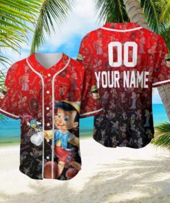 Custom Name And Number Love Pinocho Cartoon Movie Baseball Jersey Shirt