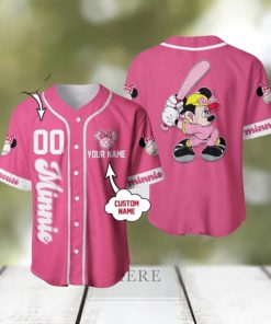 Custom Name And Number Mickey Cartoon Baseball Jersey Shirt