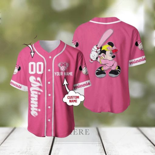 Custom Name And Number Mickey Cartoon Baseball Jersey Shirt