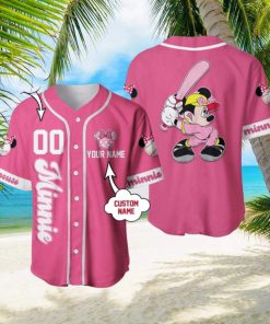 Custom Name And Number Mickey Cartoon Baseball Jersey Shirt