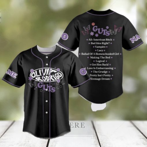 Custom Name And Number Olivia Rodrigo Guts Album Tracklist Baseball Jersey Shirt