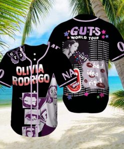 Custom Name And Number Olivia Rodrigo Guts World Tour Baseball Jersey Shirt