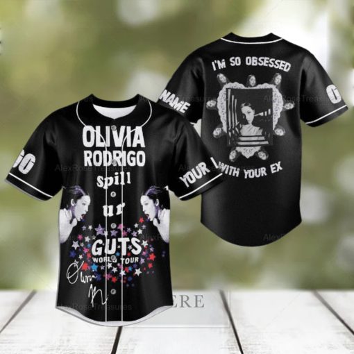 Custom Name And Number Olivia Rodrigo Im So Obsessed With Your Ex Baseball Jersey Shirt