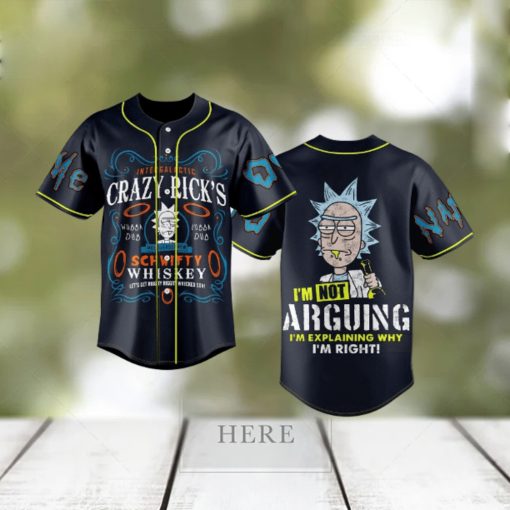 Custom Name And Number Rick And Morty Baseball Jersey Shirt