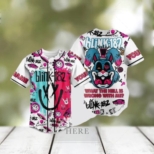 Custom Name Blink 182 What The Hell Baseball Jersey Shirt