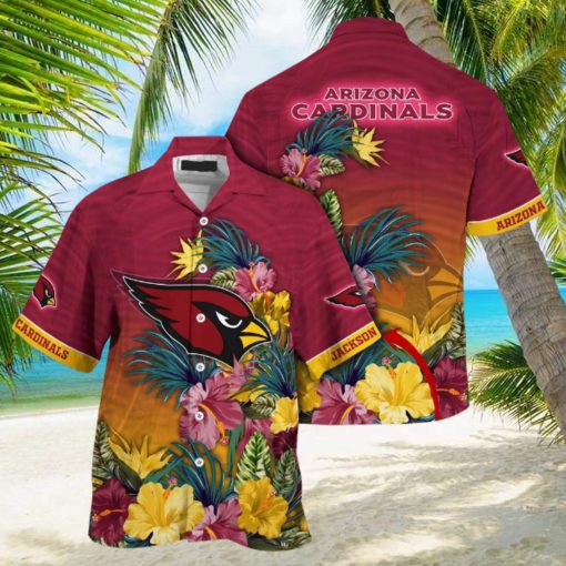 Customized NFL Arizona Cardinals Hawaii Shirt Tropical Flower Aloha Shirt