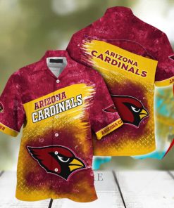 Customized NFL Arizona Cardinals Hawaiian Shirt Metal Pattern Aloha Shirt