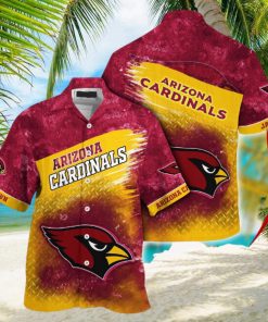 Customized NFL Arizona Cardinals Hawaiian Shirt Metal Pattern Aloha Shirt