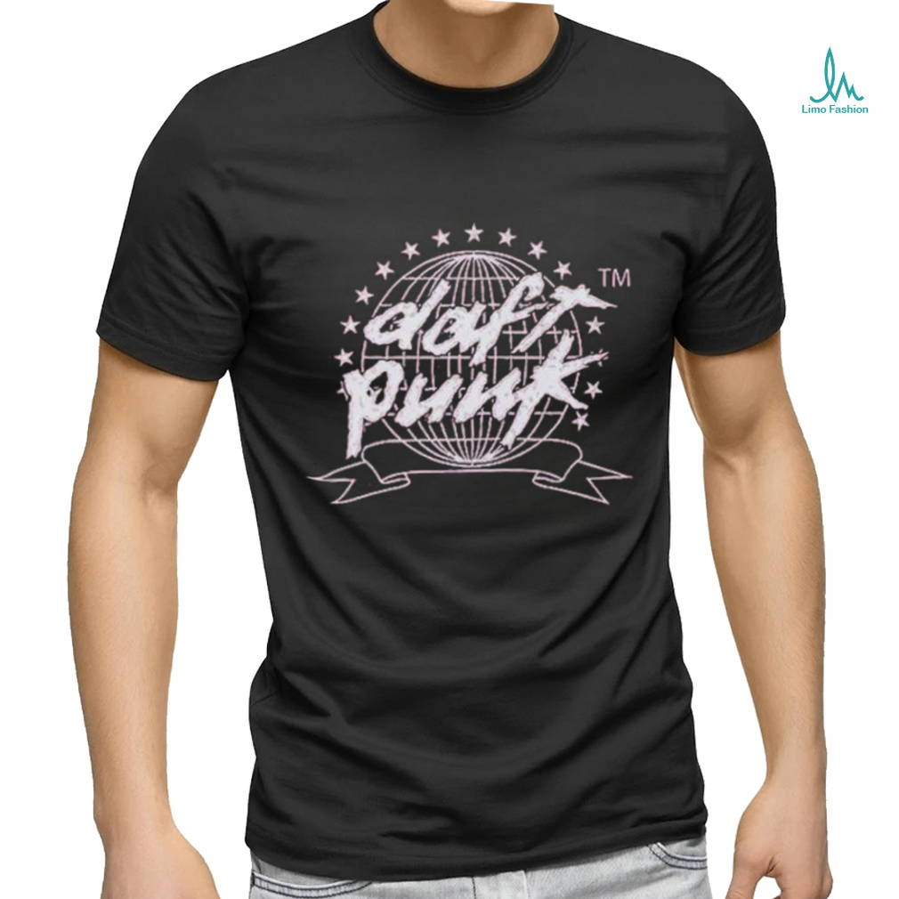 Daft Punk World Logo Boyfriend Fit Girls T Shirt Daft Punk World Logo Boyfriend Fit Girls T Shirt
