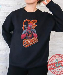 Deadpool heart hand Baltimore Orioles shirt