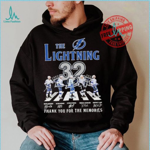 Design Tampa Bay Lightning 32 Years Signature Thank You For The Memories T Shirt