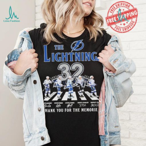 Design Tampa Bay Lightning 32 Years Signature Thank You For The Memories T Shirt