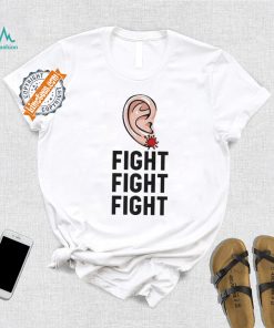 Design Trump Head Cartoon Bloody Ear 2024 Vote Survivor Fight Fight Shirt