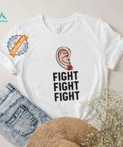 Design Trump Head Cartoon Bloody Ear 2024 Vote Survivor Fight Fight Shirt