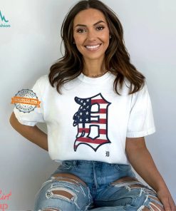 Detroit Tigers D logo x Flag of the United States shirt