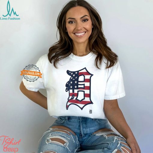 Detroit Tigers D logo x Flag of the United States shirt