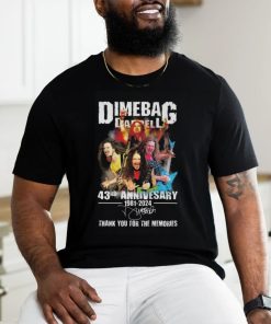 Dimebag darrell 43rd anniversary 1981 2024 thank you for the memories shirt