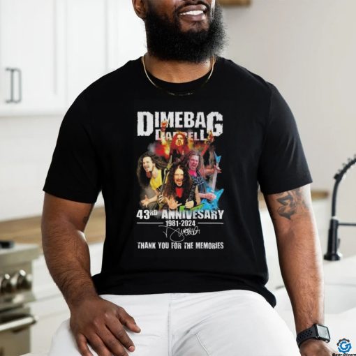 Dimebag darrell 43rd anniversary 1981 2024 thank you for the memories shirt