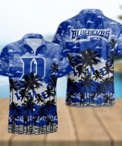 Duke Blue Devils Palms Tree Hawaiian Shirt