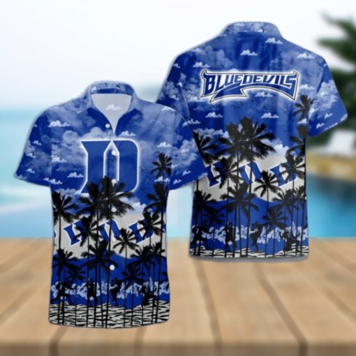 Duke Blue Devils Palms Tree Hawaiian Shirt