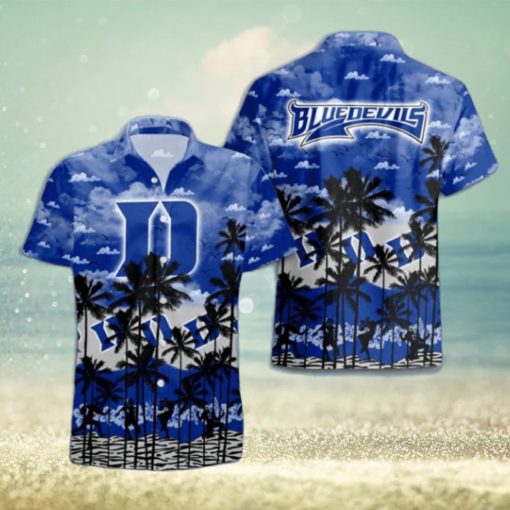 Duke Blue Devils Palms Tree Hawaiian Shirt