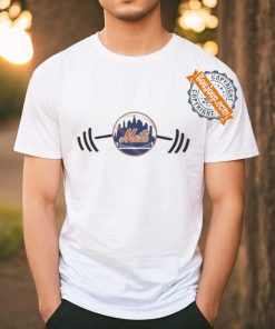 Dumbbells logo new york mets T shirt