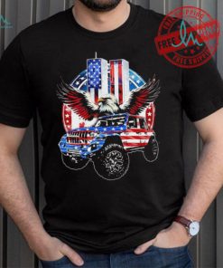 Eagle with Jeep American flag 9 11 2024 shirt