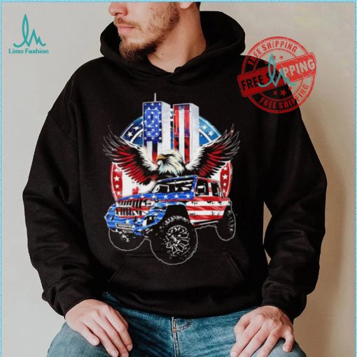 Eagle with Jeep American flag 9 11 2024 shirt