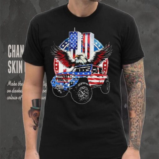 Eagle with Jeep American flag 9 11 2024 shirt