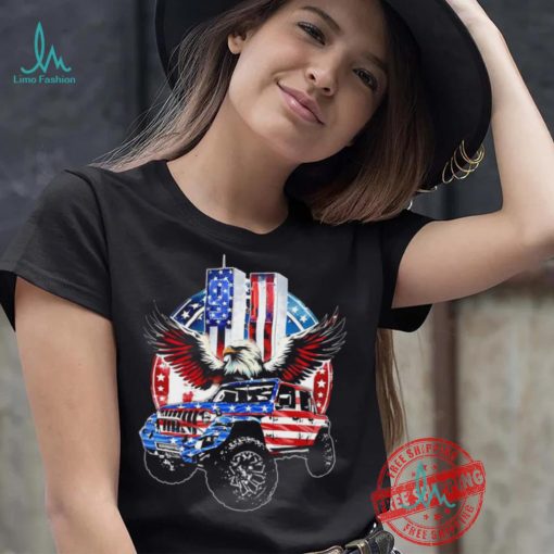 Eagle with Jeep American flag 9 11 2024 shirt