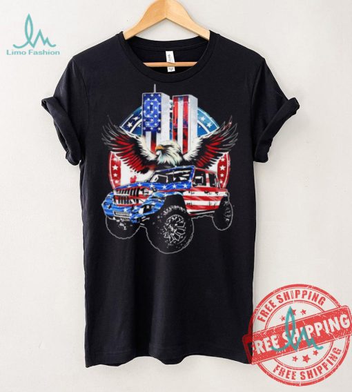 Eagle with Jeep American flag 9 11 2024 shirt