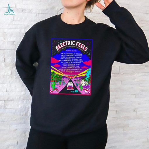 Electric Feels 2024 Indie Rock + Electronic Dance Party Poster Shirt