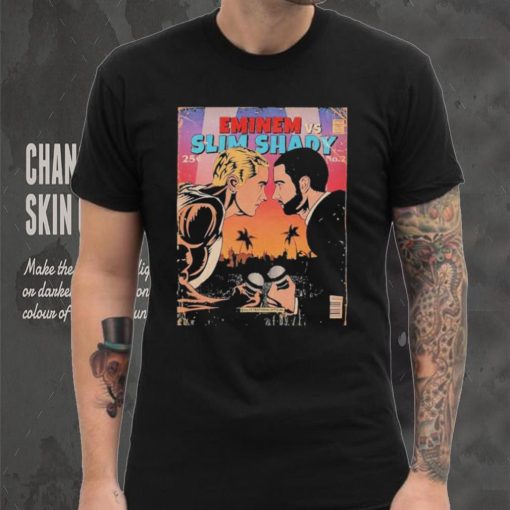Eminem Vs Slim Shady Comic Style Vintage T Shirt