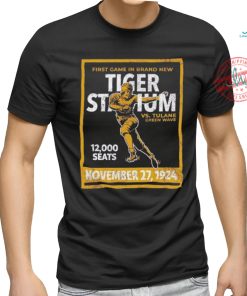 First Game In Brand New Tiger Stadium Vs Tulane Green Wave 12 000 Seats November 27 1924 T shirt