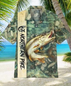 Fishing Aloha Shirt Fishing Shirt For Men Northern Pike Fishing Hawaiian Shirt