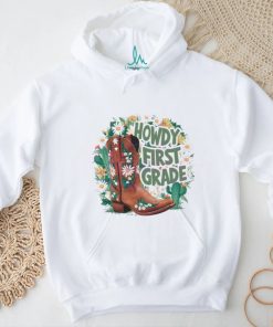 Floral Howdy First Grade Cowgirl Boots shirt