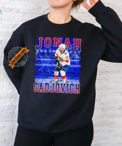 Florida Panthers ice hockey Jonah Gadjovich player pose lightning shirt