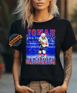 Florida Panthers ice hockey Jonah Gadjovich player pose lightning shirt